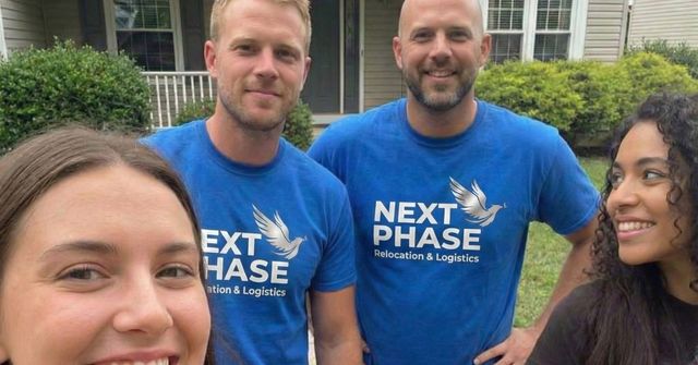 Friendly Next Phase Moving crew with happy customers
