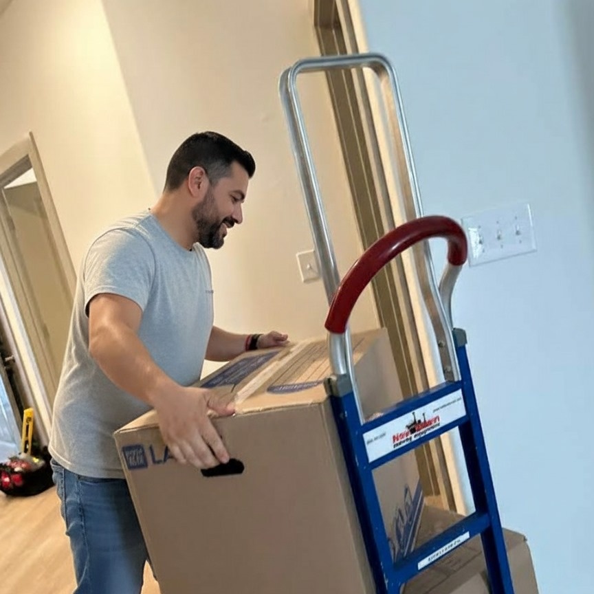 Friendly moving truck driver